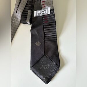 Versace Elegant Black and Gray Tie